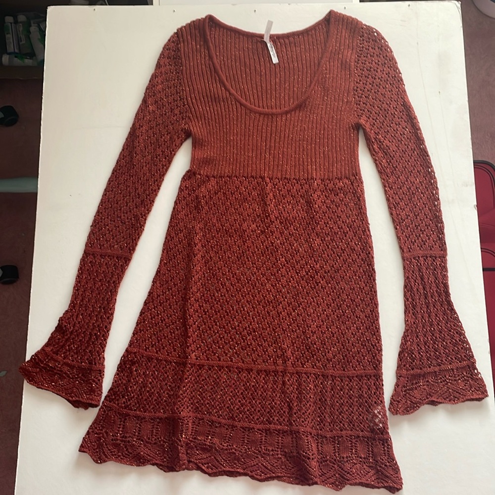💚3/$15💚 ATMOSPHERE | Size Small | crochet knit sparkle dress